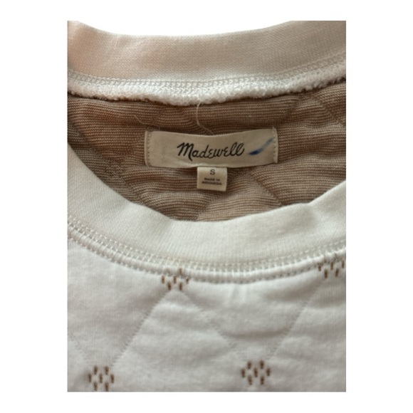 Madewell Cream Quilted Sweatshirt - Picture 5 of 6